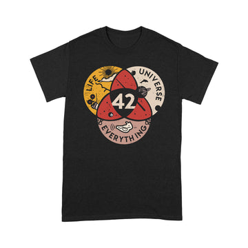 Science 42 Life universe everything vintage graphic tee shirt - Standard T-shirt