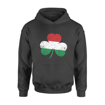 Funny St. Patrick's Day Irish Hungarian Shamrock Flag Gifts T-Shirt - Standard Hoodie