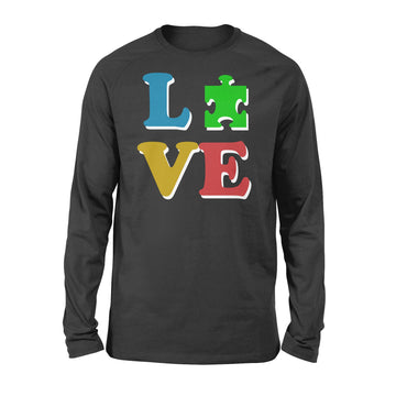 Love Autism Autism Awareness Gifts Shirt - Standard Long Sleeve