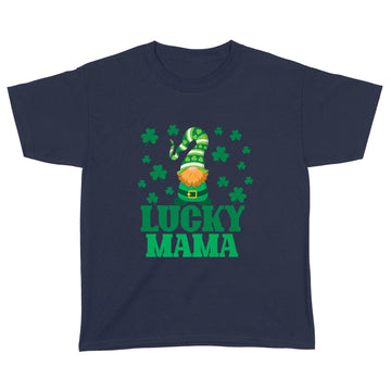 Lucky Mama Mother St Patrick's Day Clover Gnome Irish Gift Premium T-Shirt - Standard Youth T-shirt