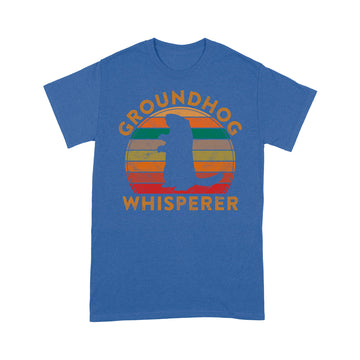 Groundhog Whisperer Silhouette Vintage Gift Ground Hog Day Shirt - Standard T-shirt