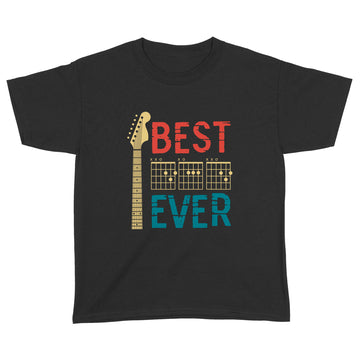 Guitarist Father Best Dad Ever Dad Chord Guitar Vintage Shirt - Standard Youth T-shirt