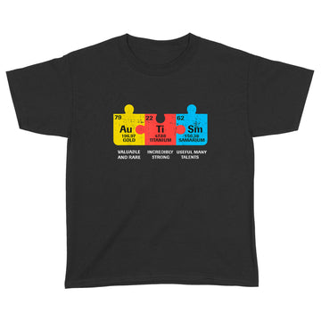 Autism Elements Periodic Table Awareness Asd Men Women Kids Shirt