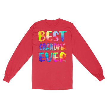 Best Grandma Ever Colorful Funny Mother's Day Shirt - Standard Long Sleeve
