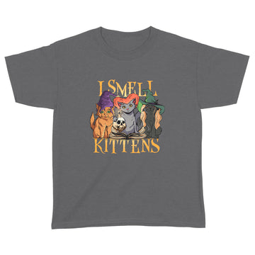 Halloween Witch Cats I Smell Kittens Funny Parody Shirt - Standard Youth T-shirt