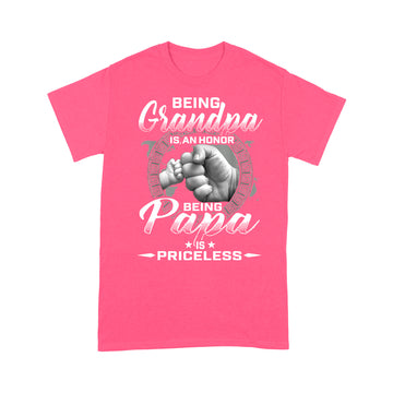 Being Grandpa Is An Honor Being Papa Is Priceless Funny T-Shirt - Standard T-shirt