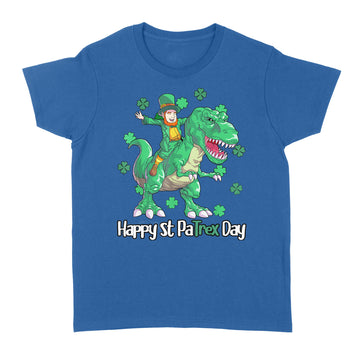 Dino St Patricks Day Shirt Kids Toddler Boys Leprechaun T-Shirt - Standard Women's T-shirt