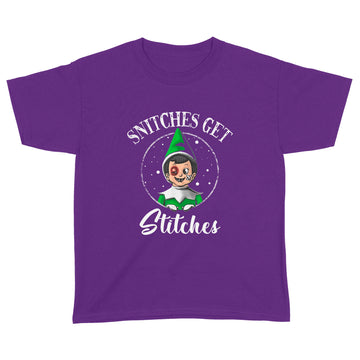 Snitches Get Stitches Funny Christmas T-Shirt