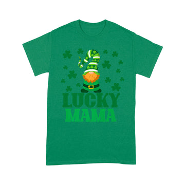 Lucky Mama Mother St Patrick's Day Clover Gnome Irish Gift Premium T-Shirt - Standard T-shirt