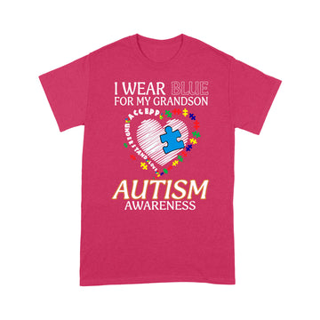 I Wear Blue For My Grandson Autism Awareness Accept Understand Love Shirt - Standard T-shirt