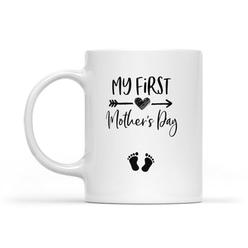 My First Mother's Day Pregnancy Announcement Funny Mug - White Mug