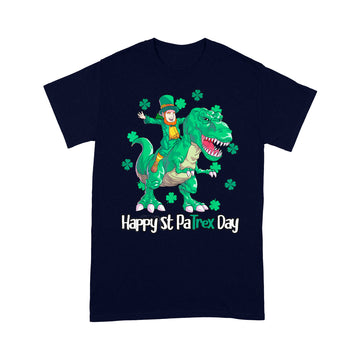 Dino St Patricks Day Shirt Kids Toddler Boys Leprechaun T-Shirt - Standard T-shirt