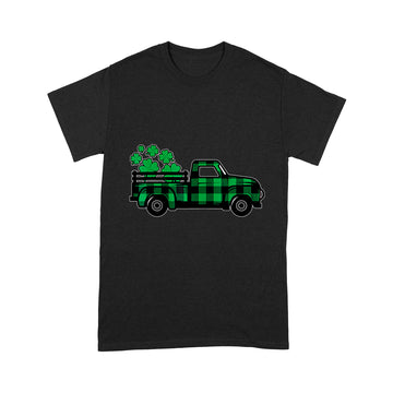 Green Buffalo Plaid Shamrock Pickup Truck St. Patrick's Day T-Shirt - Standard T-shirt