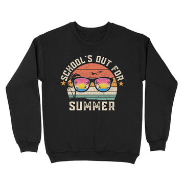 Vintage Last Day Of School Schools Out For Summer Teacher T-Shirt - Standard Crew Neck Sweatshirt