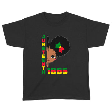 Juneteenth Celebrating 1865 Cute Black Girls Kids Shirt - Standard Youth T-shirt