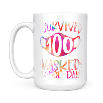 I survived 100 masked school days Gifts Mug - White Mug