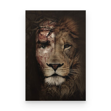 Jesus And Lion Poster