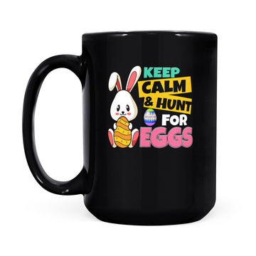 Keep Calm & Hug a Bunny Easter Bunnies Funny Mug - Black Mug