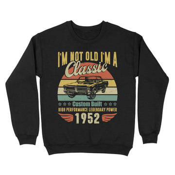 70th Birthday Gifts For Men Dad Retro Vintage 1952 Birthday Shirt - Standard Crew Neck Sweatshirt