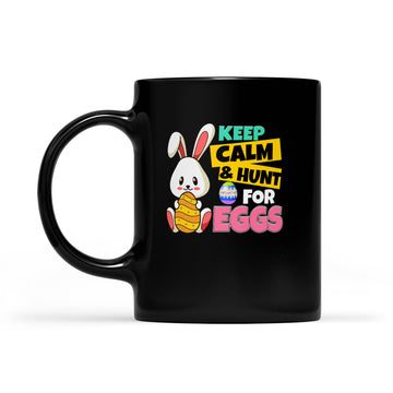 Keep Calm & Hug a Bunny Easter Bunnies Funny Mug - Black Mug