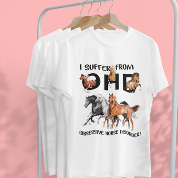 I Suffer From OHD Obsessive Horse Disorder Shirt Funny Horses - Standard T-Shirt