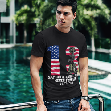 Say Their Names Joe 13 Heroes Names Of Fallen Soldiers Shirt - Standard T-Shirt