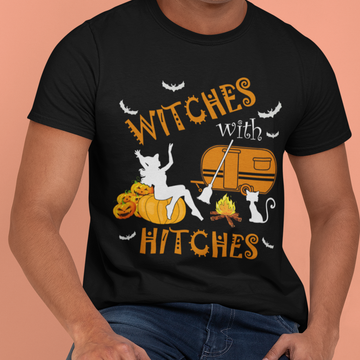 Camping Witches With Hitches Halloween Shirt Cat Lovers Shirt - Standard T-Shirt