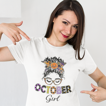 October Birthday Girl Halloween T-Shirt - Standard T-Shirt