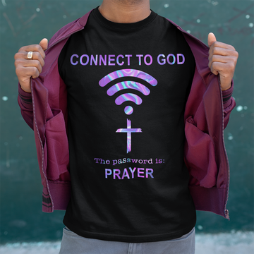 Connect To God The Password Is Prayer Shirt Wifi Cross - Standard T-Shirt