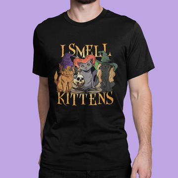 Halloween Witch Cats I Smell Kittens Funny Parody Shirt - Standard T-Shirt