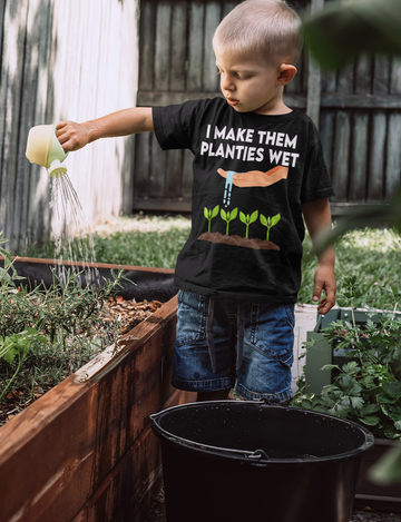 I Make Them Planties Wet Shirt - Standard Youth T-shirt